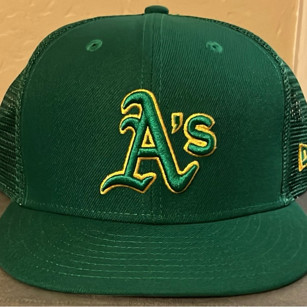 A’s Baseball Cap with Yellow Logo